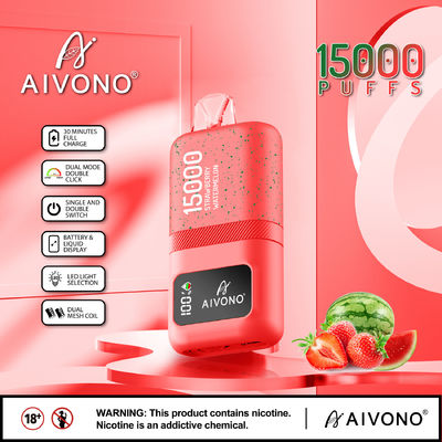 Caneta Vape inteligente de longa duração 600mAh 1,0 Ohm bobina 15k Puffs OEM/ODM Disponível