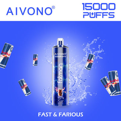 15000 Puffs 24 ml Vape pré- cheio descartável Tipo C Recarregável