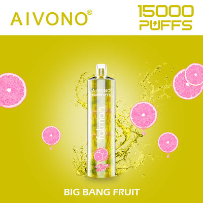 15000 Puffs 24 ml Vape pré- cheio descartável Tipo C Recarregável