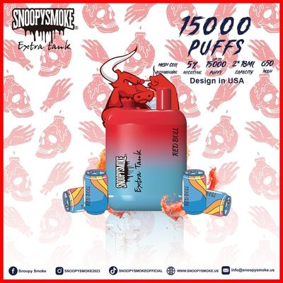 Vape de sabor de fruta dos EUA com bobina de malha de 1,2 ohm duplo 18mL E líquido 15000 puffs