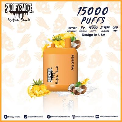 Dual tanque 18 ml USA Vape 650mAh Tipo C recarregável 5% 50mg Força de nicotina