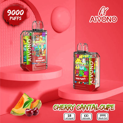 650mAh 0%/2%/3%5% Nicotina pré-cheia Vapores descartáveis 9000 Puffs