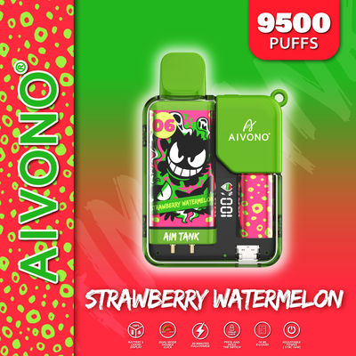 Vape Pen descartável de bloqueio infantil 9500 Puffs 18ml Vape de nicotina pré-cheio com exibição a cores