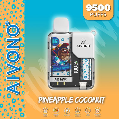 18 ml Vape Pen descartável Bloqueio infantil Display de cores 9500 Puffs 10pcs/ caixa