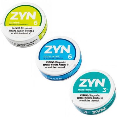 Bolsas Oral Zyn Sem Fumo 10 Sabores em Várias Forças